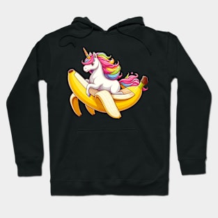 Unicorn rides banana Hoodie